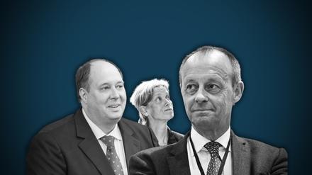 Neue und alte Bewerber: Kanzleramtschef Helge Braun, Bildungsministerin Karin Prien, Friedrich Merz