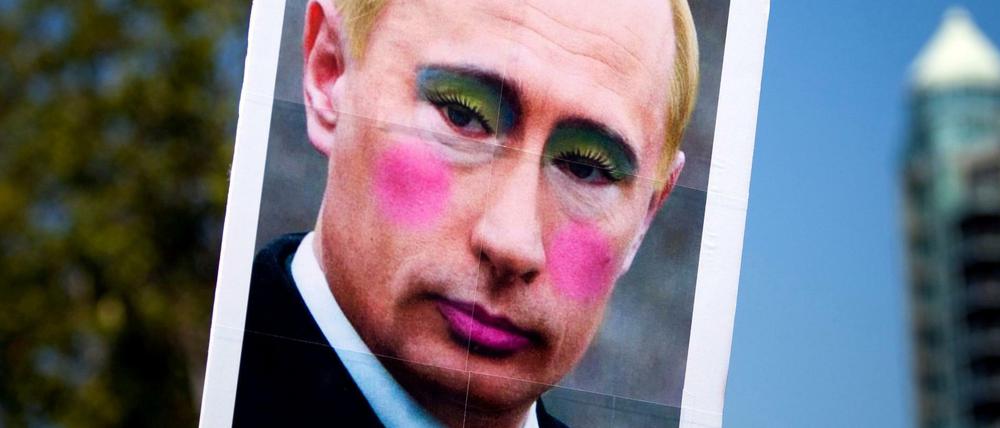 Da wird Russlands Präsident Wladimir Putin ganz rot im Gesicht.