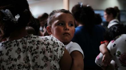 Migranten an der Grenze zu Mexiko.