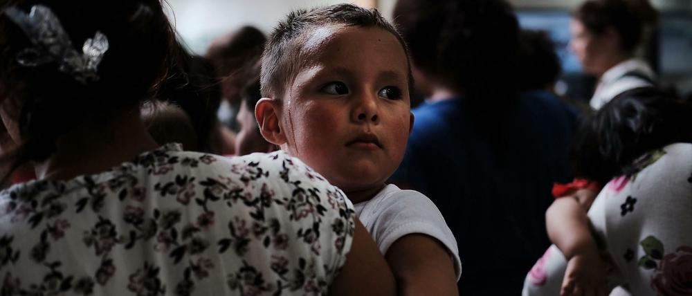 Migranten an der Grenze zu Mexiko.