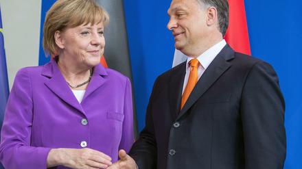 Kanzlerin Merkel und Ungarns Premier Orban