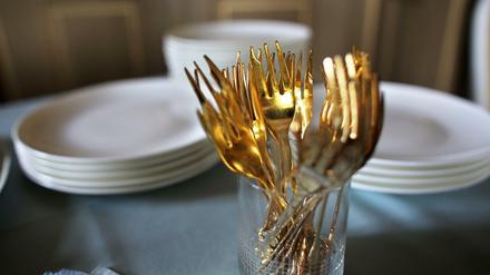 Goldene Gabeln.