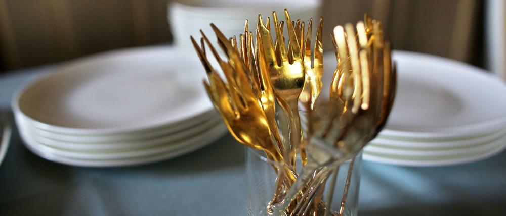 Goldene Gabeln.