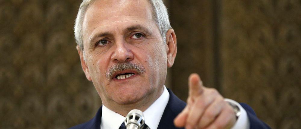 Liviu Dragnea, Vorsitzender der sozialdemokratischen Regierungspartei (PSD).+