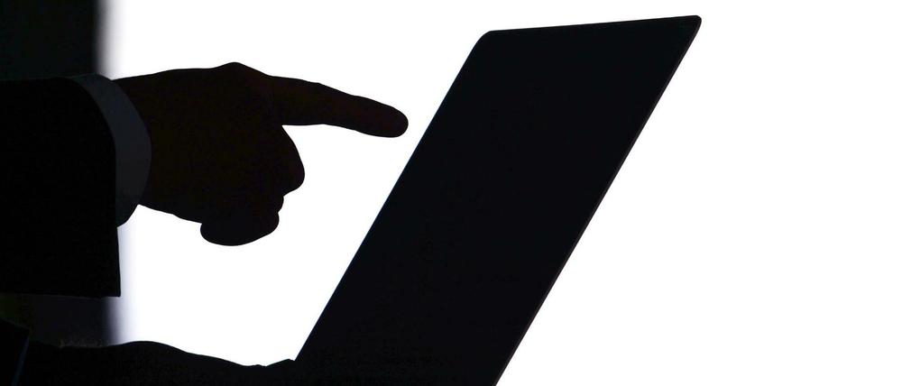 Ein Teilnehmer auf der Potsdamer Konferenz für Nationale Cybersicherheit.