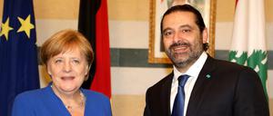 Bundeskanzlerin Angela Merkel und der libanesische Regierungschef Saad Hariri.