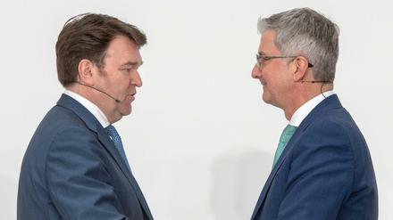 Erzwungener Wechsel. Vertriebschef Abraham Schot (l.) rückt an die Audi-Spitze, Rupert Stadler sitzt in Untersuchungshaft.