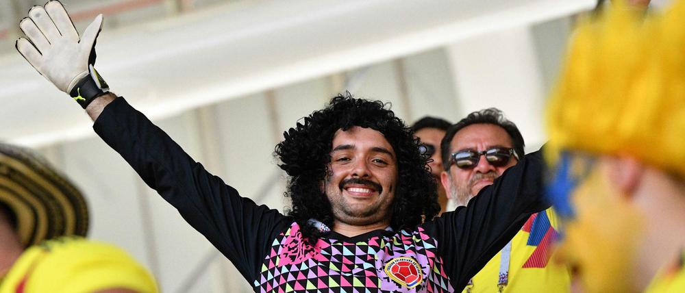 Beim ZDF und bei Fans sehr beliebt: die Frisur der kolumbianischen Torwart-Legende Rene Higuita.