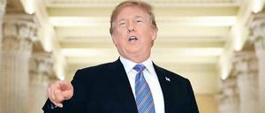 Verteidigte seine Politik. Donald Trump am Mittwoch im Capitol.