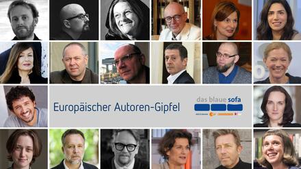 Gruppenbild mit Damen. Die Teilnehmerinnen und Teilnehmer des "Europäischen Autoren-Gipfels".