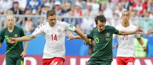 Dänemark und Australien kämpfen noch um den Einzug ins Achtelfinale. 