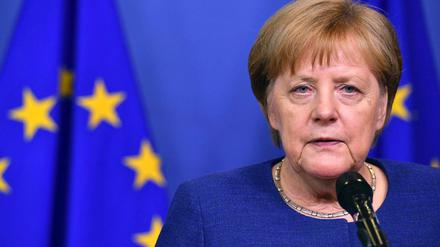 Merkel nach dem Sondertreffens mehrerer EU-Staaten zur Flüchtlingspolitik in Brüssel