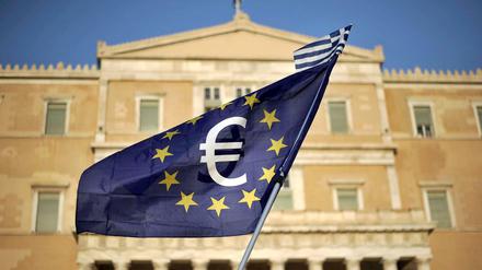 Szene vor dem griechischen Parlament in Athen
