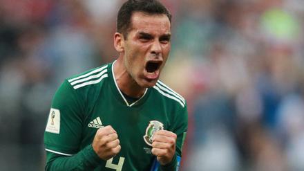 Urschrei: Rafael Marquez beim Spiel gegen die deutsche Mannschaft.