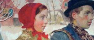 Rätsel gelöst: Das um 1880 in Berlin entstandene Ölgemälde von Gari Melchers hat Rudolf Mosse am 29. Juli auf der „Grossen Berliner Kunstausstellung“ erworben und mit dem Titel „Schlittschuhläufer“ in seine Sammlung aufgenommen. 1934 kam es per Versteigerung in die USA. Seitdem hängt es im Arkell Museum, Canajoharie/New York.