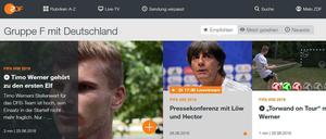 Die Nutzungszahlen der ZDF-Mediathek sind zur Fußball-WM dramatisch gestiegen.
