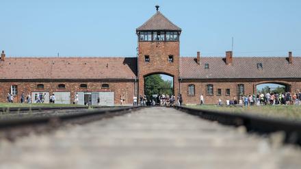 Das frühere deutsche Vernichtungslager Auschwitz-Birkenau in Oswiecim (Polen). 