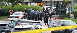Polizei vor dem Redaktionsgebäude der "Capital Gazette" in der US-Stadt Annapolis