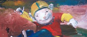 "Stuart Little" (2008) von Funny van Dannen, Mischtechnik auf Papier.