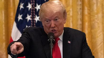 US-Präsident Donald Trump - hier bei einem öffentlichen Auftritt im Weißen Haus - fordert die Nato-Mitgliedsstaaten auf, ihren Verpflichtungen bei den Verteidigungsausgaben nachzukommen. 
