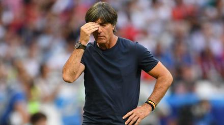 Bereit Kopfschmerzen. Bundestrainer Joachim Löw.
