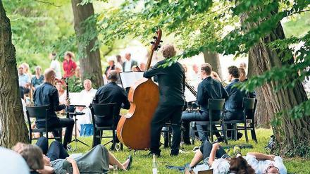 Picknickkonzert im Park von Schloss Eggenberg. 