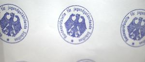 Der Stempel "Indiziert" der ehemaligen Bundesprüfstelle für jugendgefährdende Schriften.