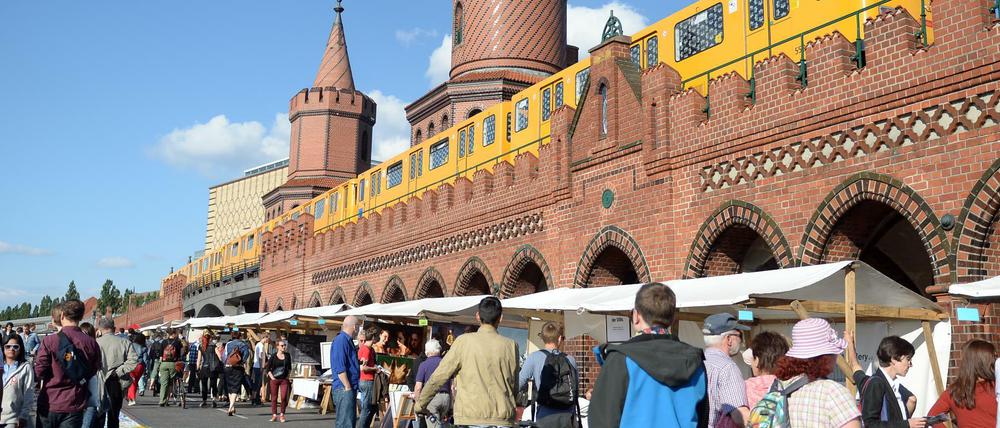 Auf der Oberbaumbrücke.