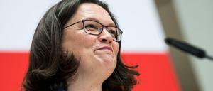 Die SPD-Vorsitzende Andrea Nahles wundert sich über die Unionskrise. 