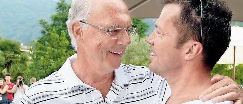 Franz Beckenbauer und Lothar Matthäus im Jahr 2015 - 25 Jahre nach dem Gewinn des WM-Titels. 