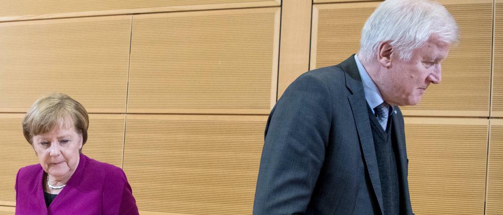 Zerrüttete Beziehung: Angela Merkel und Horst Seehofer.