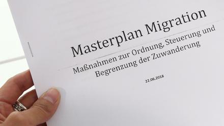 Ein Ausdruck des "Masterplan Migration" von Bundesinnenminister Horst Seehofer (CSU).