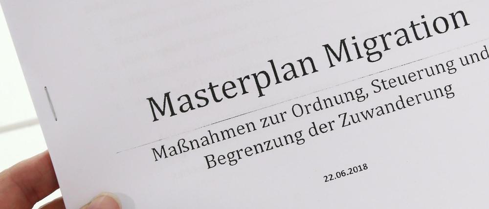 Ein Ausdruck des "Masterplan Migration" von Bundesinnenminister Horst Seehofer (CSU).