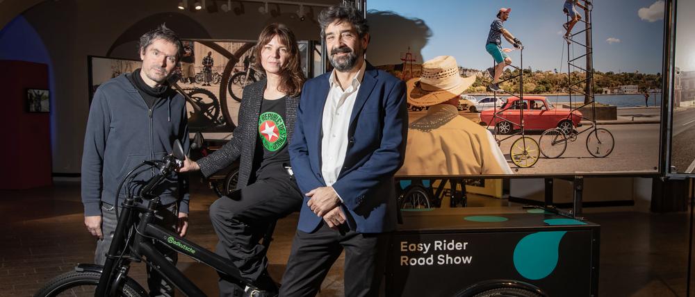 Chris Keller und Anke Fesel (v.l.n.r.) sind die Kuratoren von musuku, Paul Spies ist Direktor Stiftung Stadtmuseum.