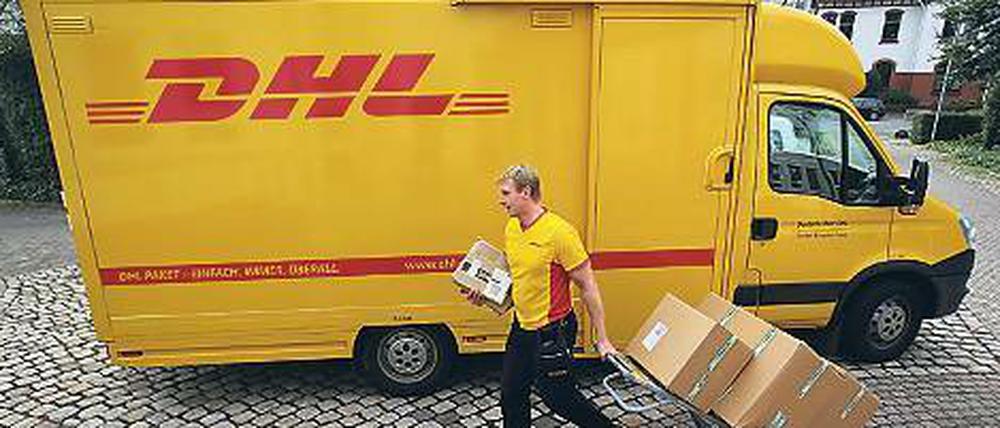 Ein DHL-Auto, aber nicht der Paketbote von Norbert Thomma. 
