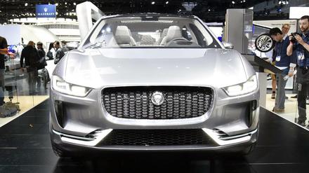 Ein Jaguar I-Pace, ausgestellt bei einer Automesse in Los Angeles.