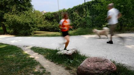 An dieser Stelle des Volksparks Wilmersdorf wurde der Jogger im März gefunden. 