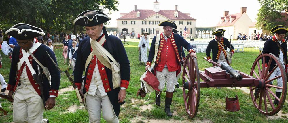 In voller Montur: Laiendarsteller am Unabhängigkeitstag in Mount Vernon.