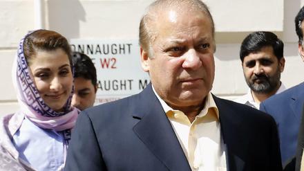 Nawaz Sharif bei seiner Ankunft zur Urteilsverkündung am Freitag. 