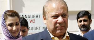 Nawaz Sharif bei seiner Ankunft zur Urteilsverkündung am Freitag.