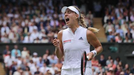 Angelique Kerber jubelt über ihren Sieg.