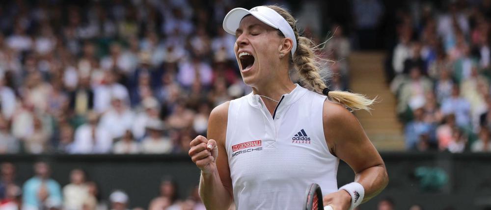 Angelique Kerber jubelt über ihren Sieg.