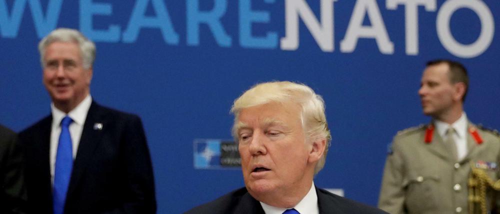 US-Präsident Donald Trump im Mai 2017 im Nato-Hauptquartier in Brüssel. Diese Woche trifft man sich wieder.
