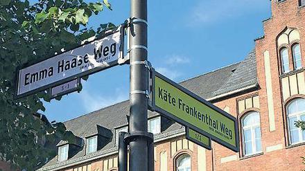 Umbenannt. Straßen auf dem Campus der Charité. 