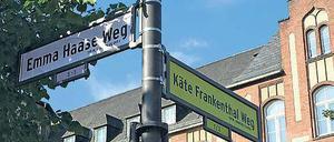 Umbenannt. Straßen auf dem Campus der Charité. 