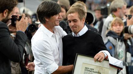 Einst ein erfolgreiches Duo: Joachim Löw (l.) und Philipp Lahm (r.).