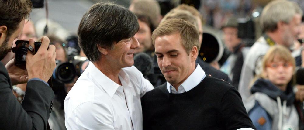 Einst ein erfolgreiches Duo: Joachim Löw (l.) und Philipp Lahm (r.).
