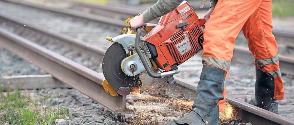 Baustelle. Die Bahn investiert, um schnell und pünktlich zu werden.