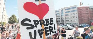 Die Aktiven von „Mediaspree versenken“ stellen sich das Spree-Ufer anders vor.