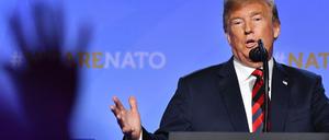 US-Präsident Donald Trump bei der Pressekonferenz zum Abschluss des Nato-Gipfels.